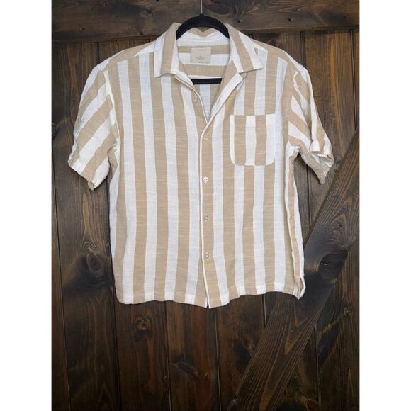 Massive Luxury Boxy Striped Button-Up Shirt - Picture 1 of 6